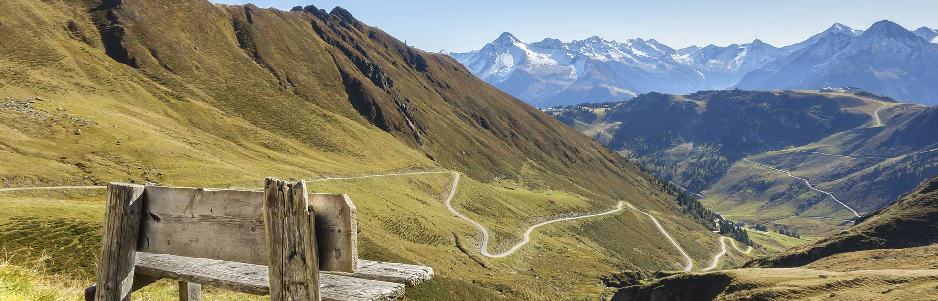 Aussicht auf die Bergwelt im Zillertal